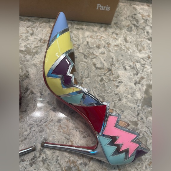 Christian Louboutin Explotek 100 Patent Specchio Heels - Picture 10 of 14